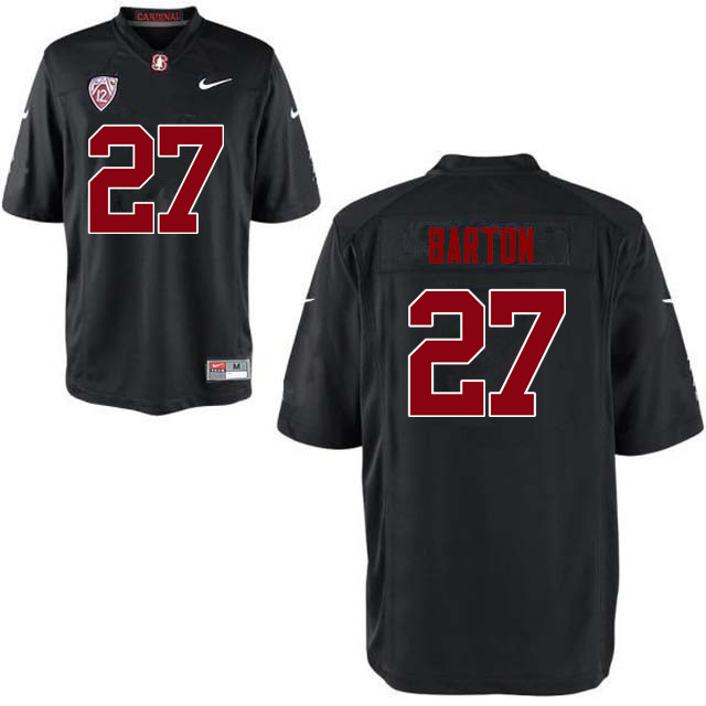 Men Stanford Cardinal #27 Sean Barton College Football Jerseys Sale-Black